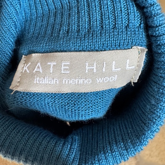 NWT Kate Hill Merino Wool Sleeveless Turtleneck - Picture 2 of 6
